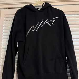 Nike Black Hoodie with Silver Logo